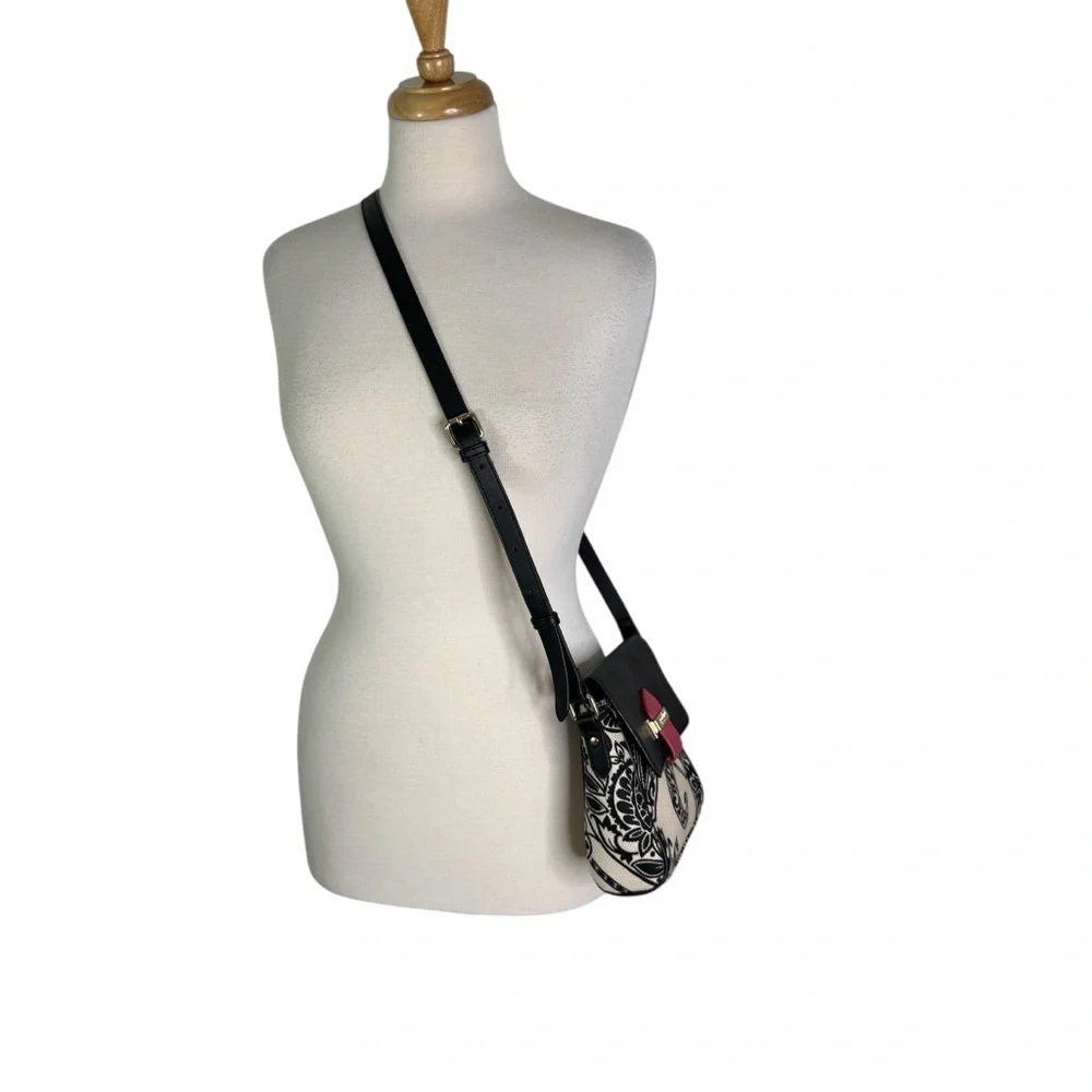 SPARTINA 449 Daufuskie Island Strachan Tulip Linen Leather Crossbody Bag